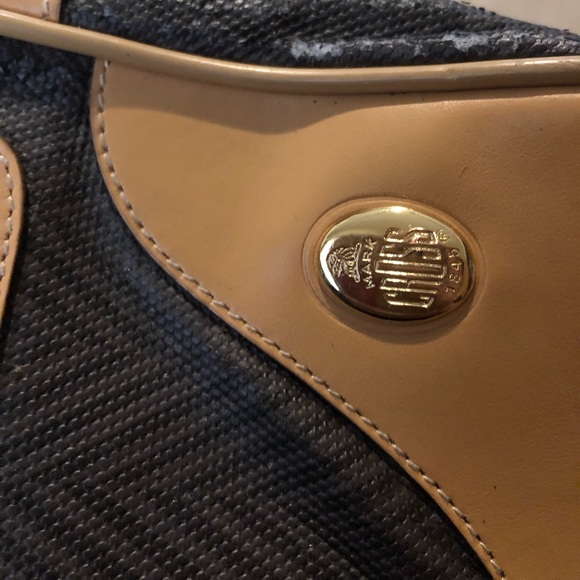 Vintage Mark Cross Made in Italy Herringbone Logo Bag - Picture 2 of 9